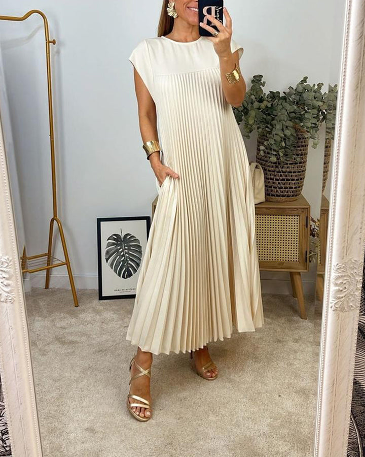 Natalia™ - Ärmelloses Plissiertes Kleid