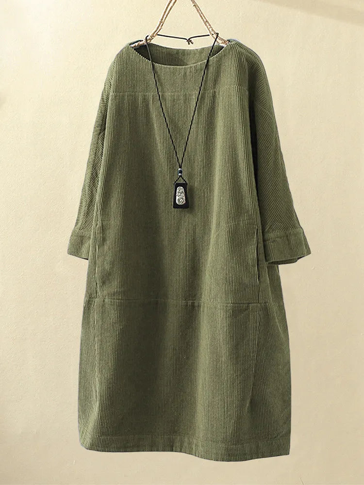Elyse™ - Bequemes Kleid mit Rundhalsausschnitt