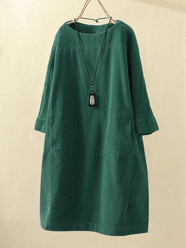 Elyse™ - Bequemes Kleid mit Rundhalsausschnitt