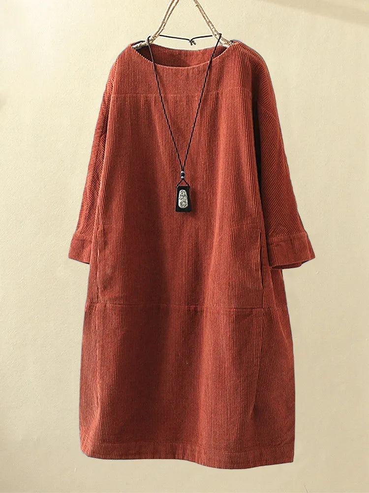 Elyse™ - Bequemes Kleid mit Rundhalsausschnitt