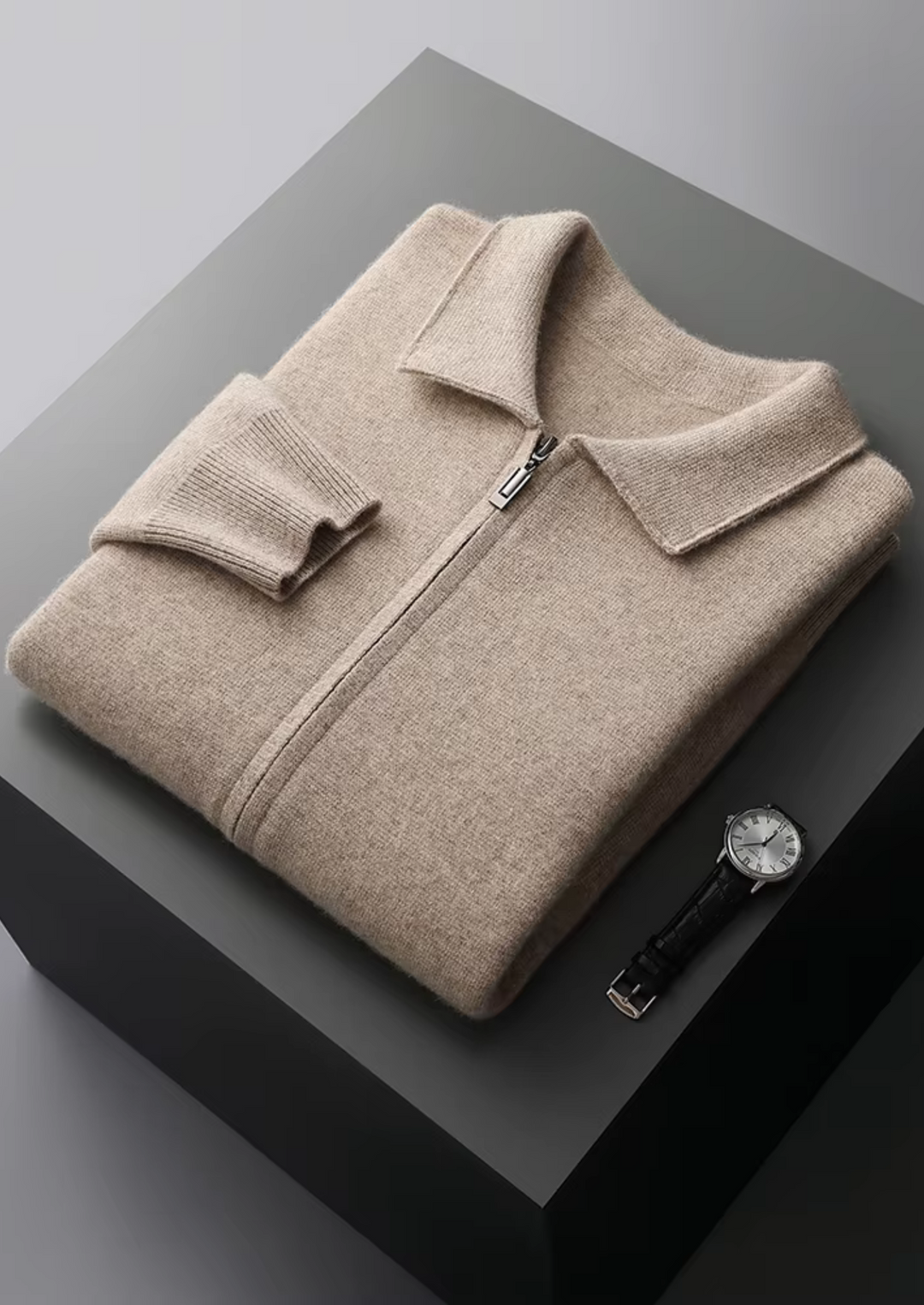 CIÉLO Merino-Polo-Strickjacke