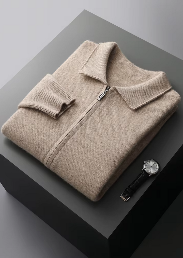 CIÉLO Merino-Polo-Strickjacke