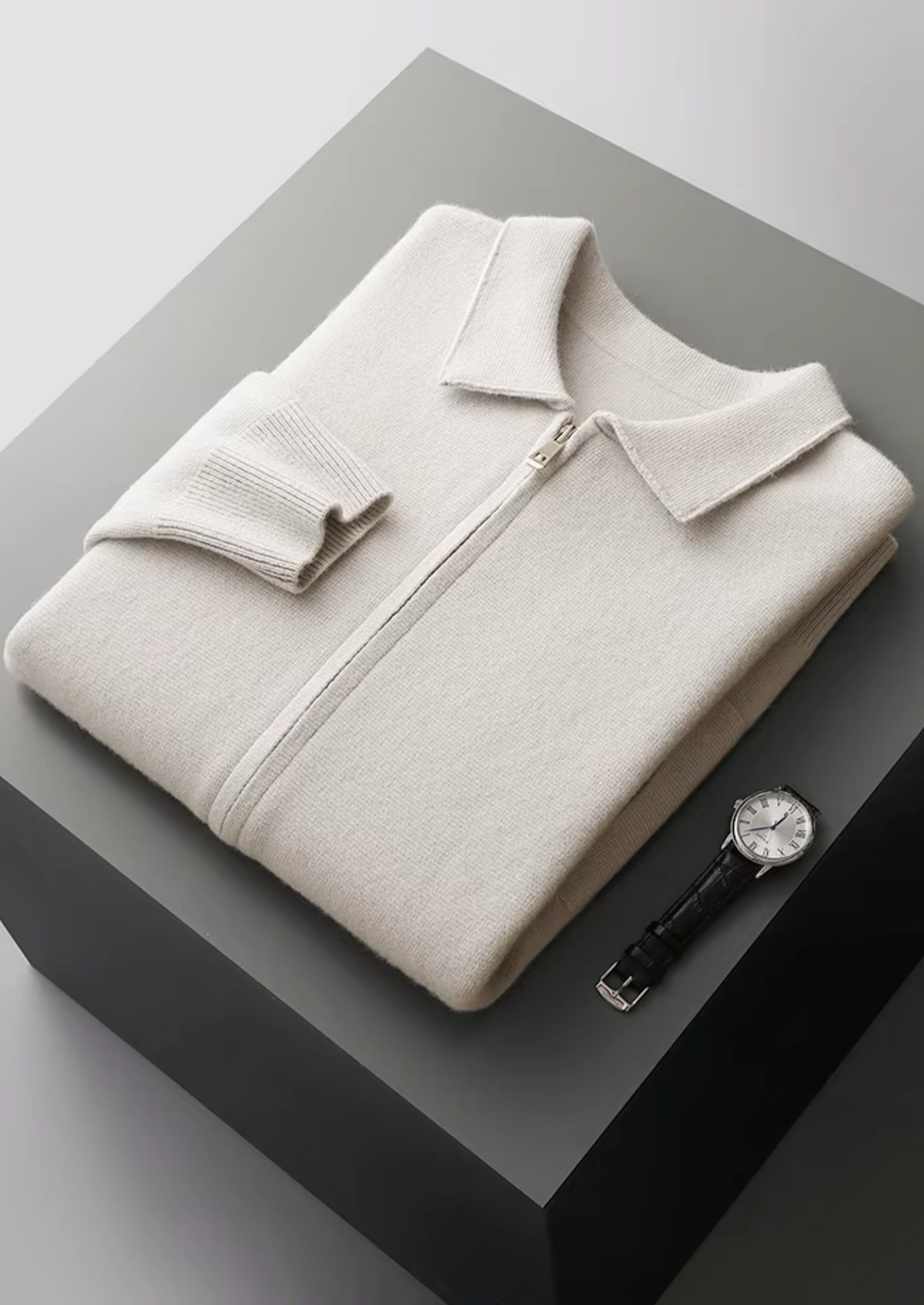 CIÉLO Merino-Polo-Strickjacke