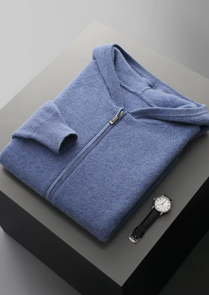 CIÉLO Merino Luxe Pullover mit geripptem Reißverschluss