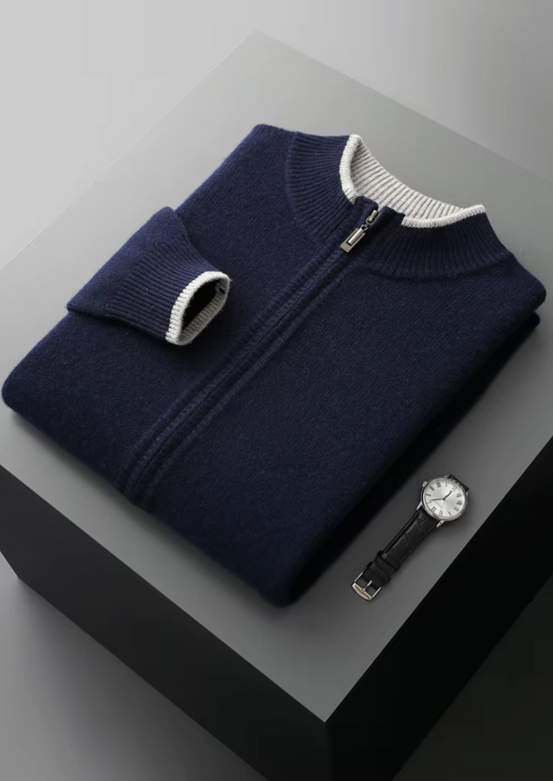 CIÉLO Merino-Strickjacke mit Reißverschluss