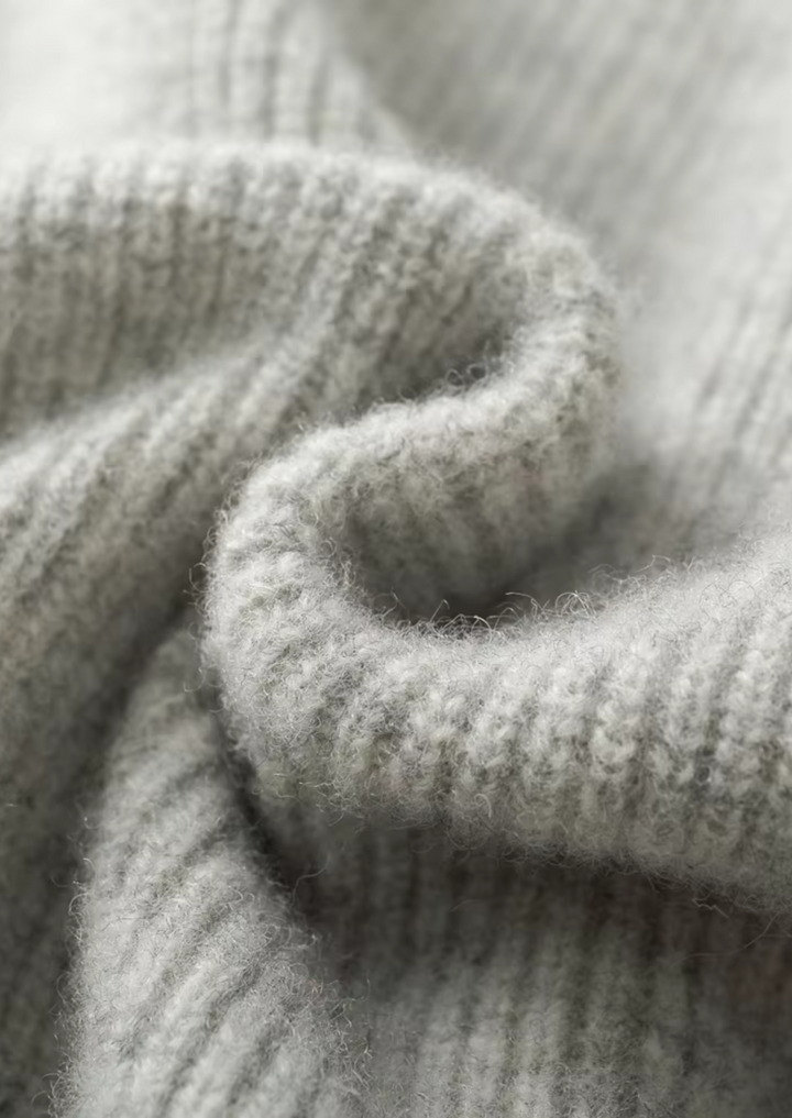 CIÉLO Merino Luxe Pullover mit geripptem Reißverschluss