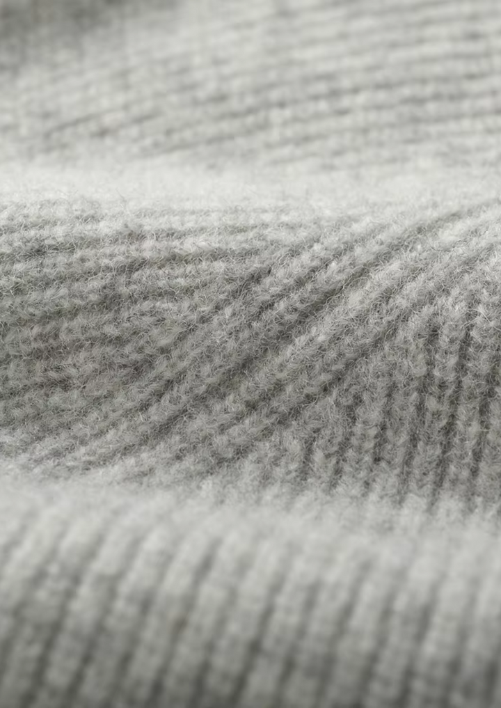 CIÉLO Merino Luxe Pullover mit geripptem Reißverschluss