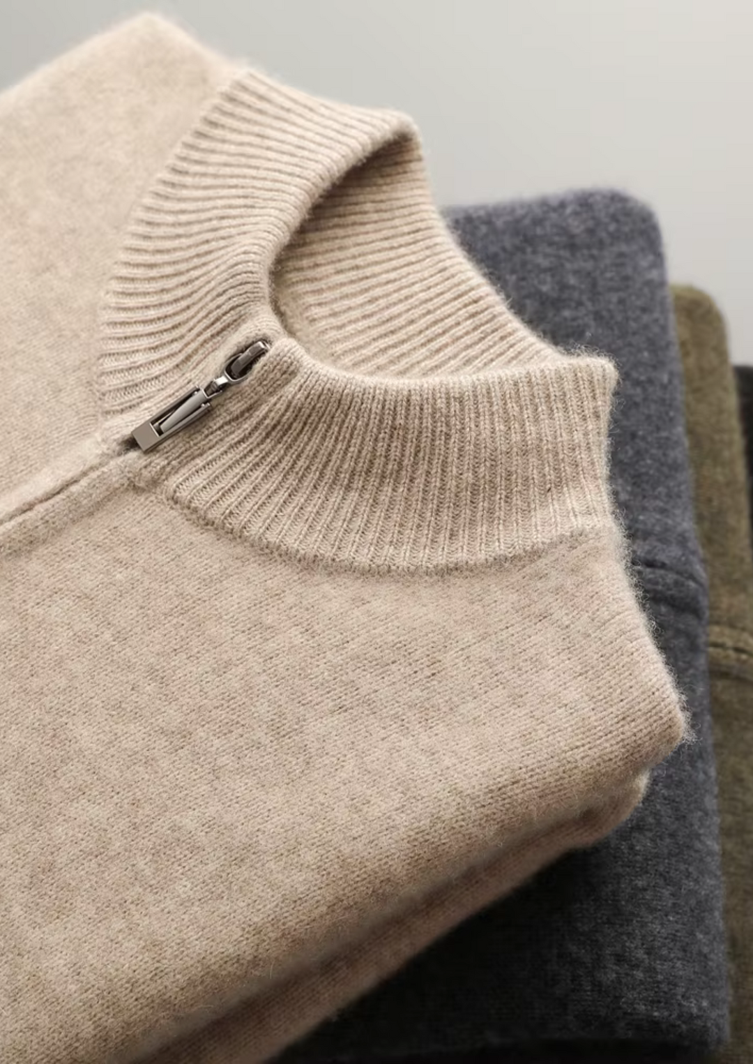 CIÉLO Merino-Strickjacke mit Reißverschluss