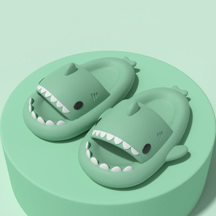 Sharkies - Haifisch-Hausschuhe Grün / 36-37