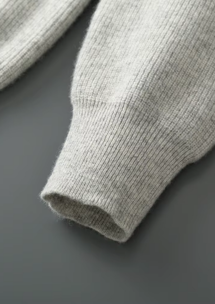 CIÉLO Merino Luxe Pullover mit geripptem Reißverschluss