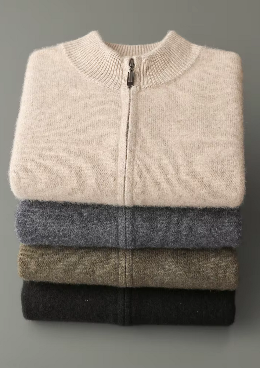 CIÉLO Merino-Strickjacke mit Reißverschluss