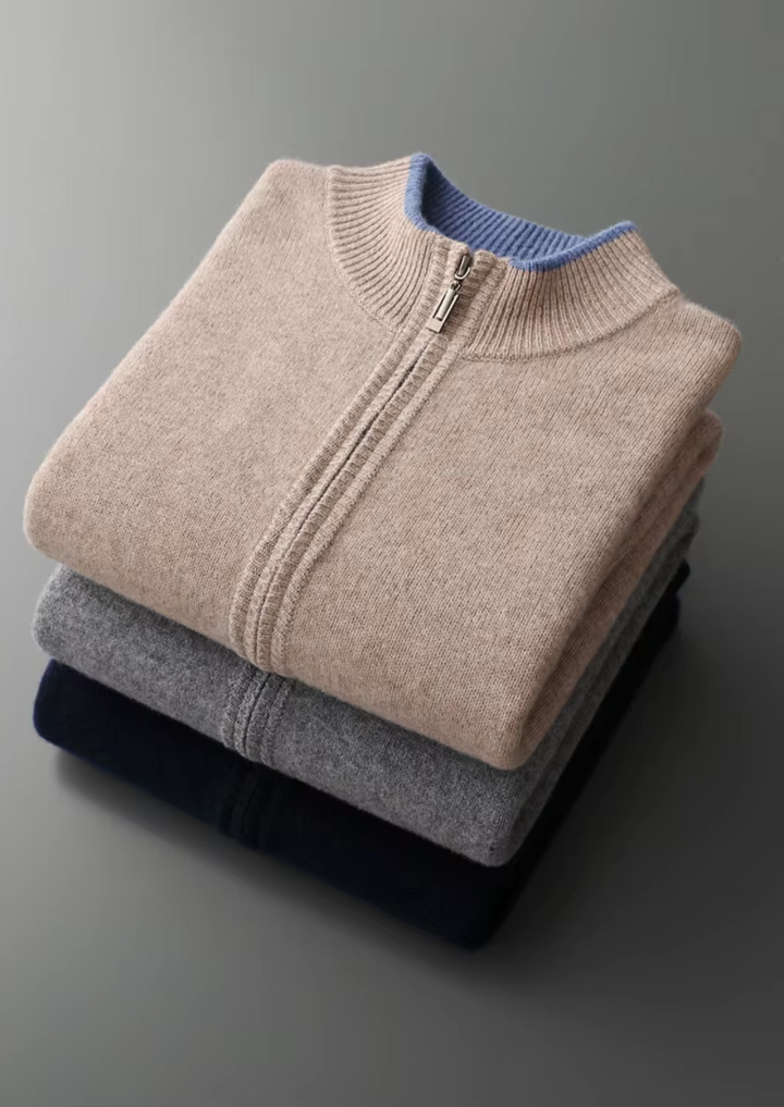 CIÉLO Merino-Strickjacke mit Reißverschluss