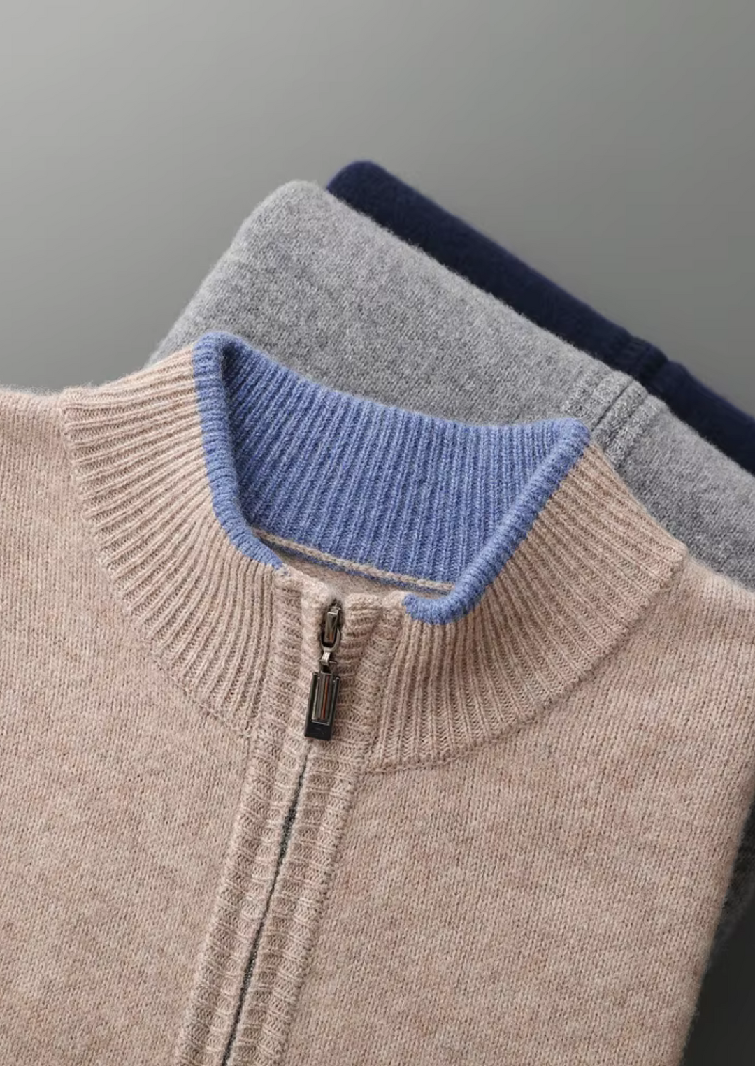 CIÉLO Merino-Strickjacke mit Reißverschluss