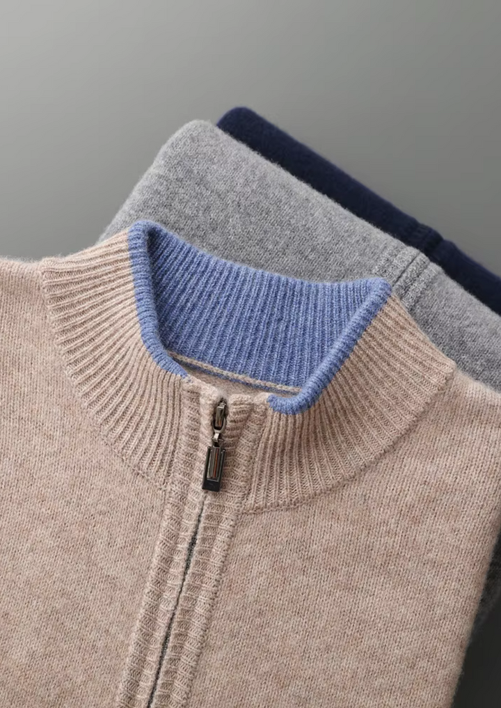 CIÉLO Merino-Strickjacke mit Reißverschluss