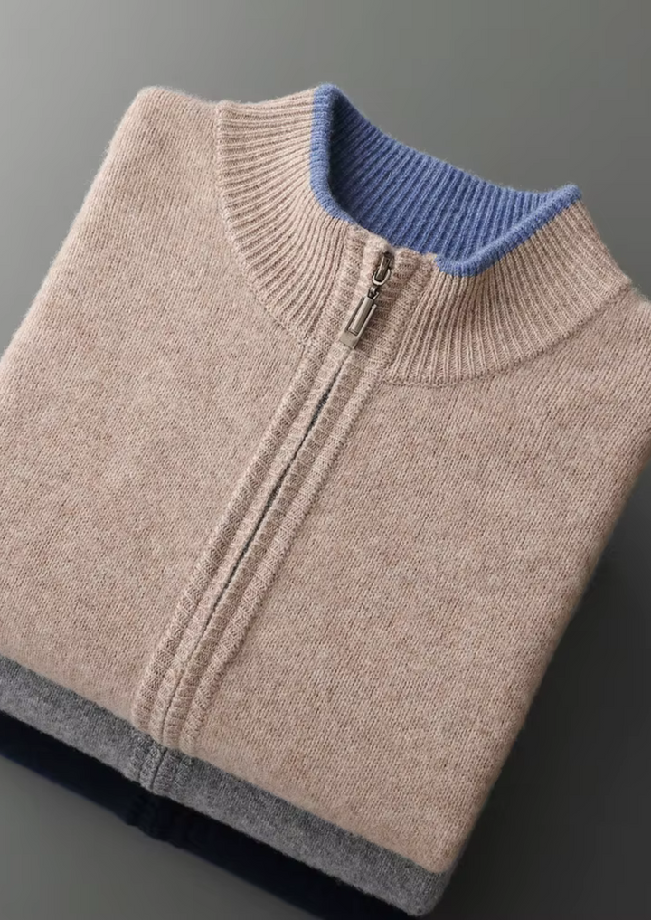 CIÉLO Merino-Strickjacke mit Reißverschluss