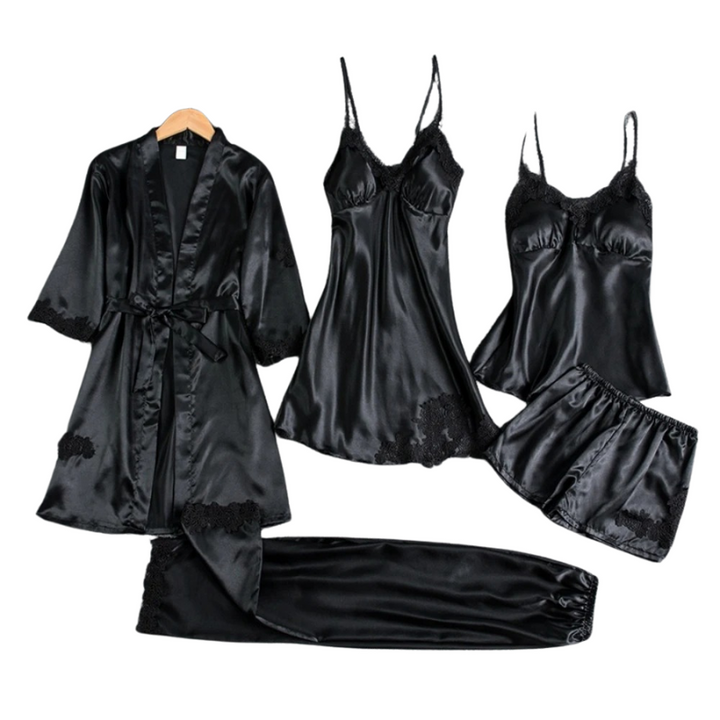 Livia™ - Luxuriöses 5-in-1-Satin-Schlafanzugset