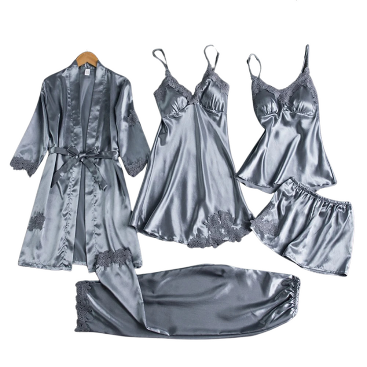 Livia™ - Luxuriöses 5-in-1-Satin-Schlafanzugset