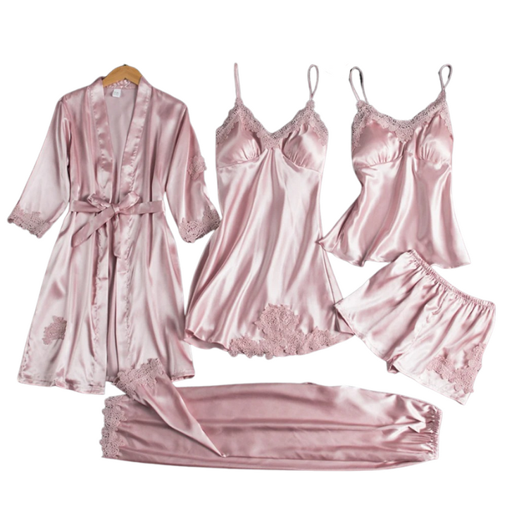Livia™ - Luxuriöses 5-in-1-Satin-Schlafanzugset