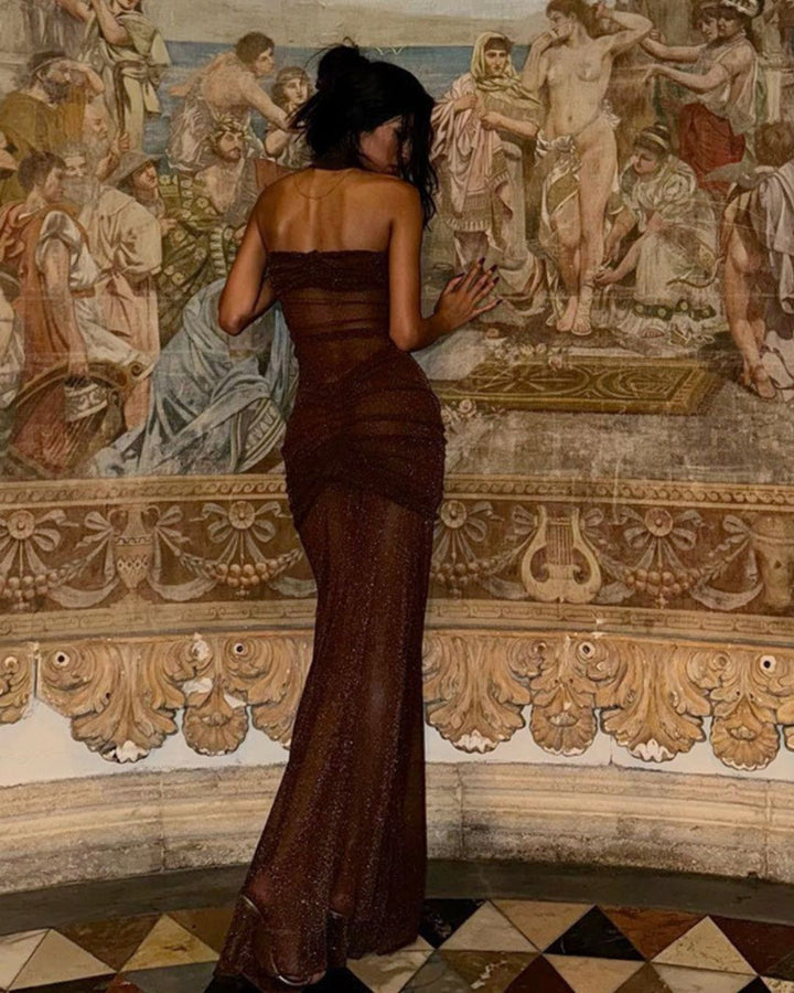 Giselle™ - Plissee-Kleid mit Netzeinsatz