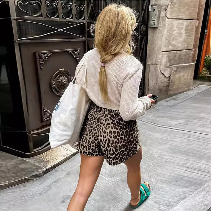 Inès™ - Chic Printleopardenmuster Shorts