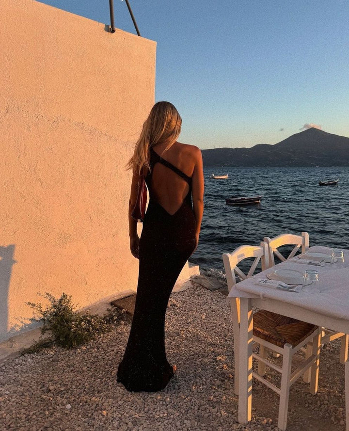 Isabeau™ - Glitzer Maxi-Kleid