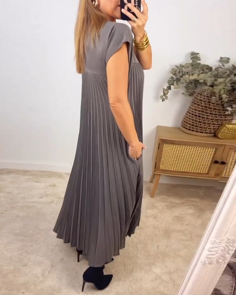 Natalia™ - Ärmelloses Plissiertes Kleid