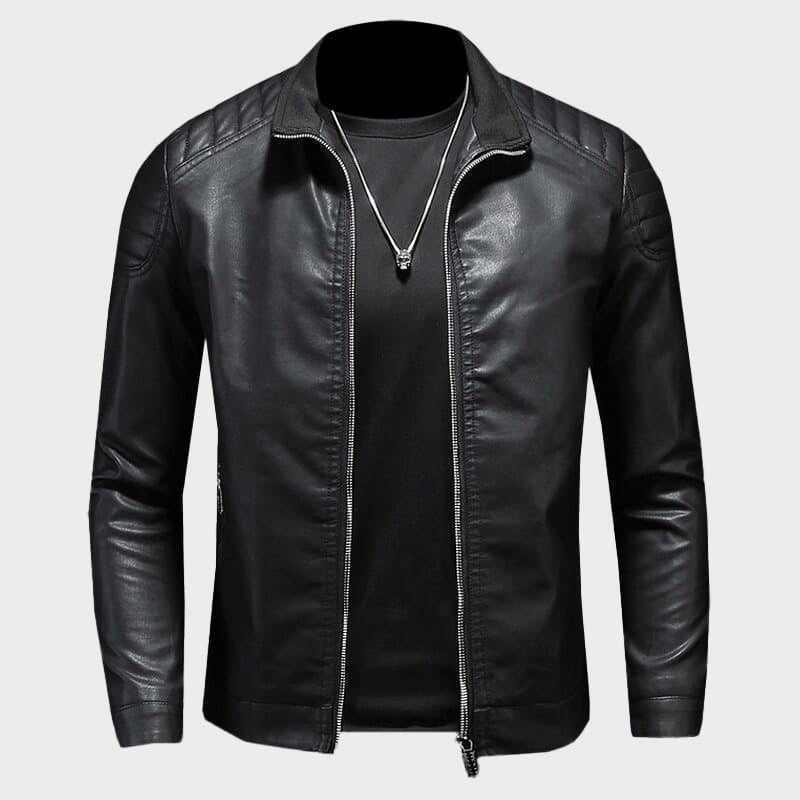 Bastien™ - Lederjacke mit Stehkragen