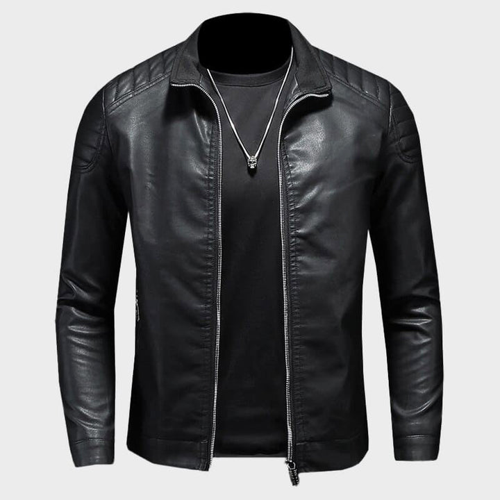 Bastien™ - Lederjacke mit Stehkragen