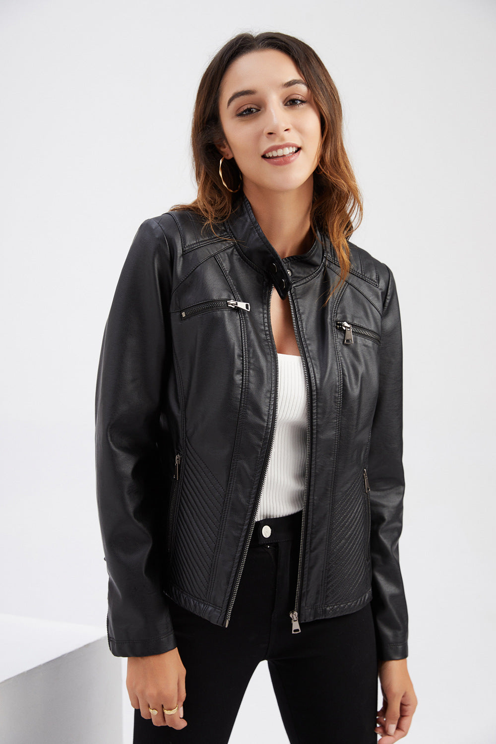 Elena™ - Stylische Und Einzigartige Lederjacke