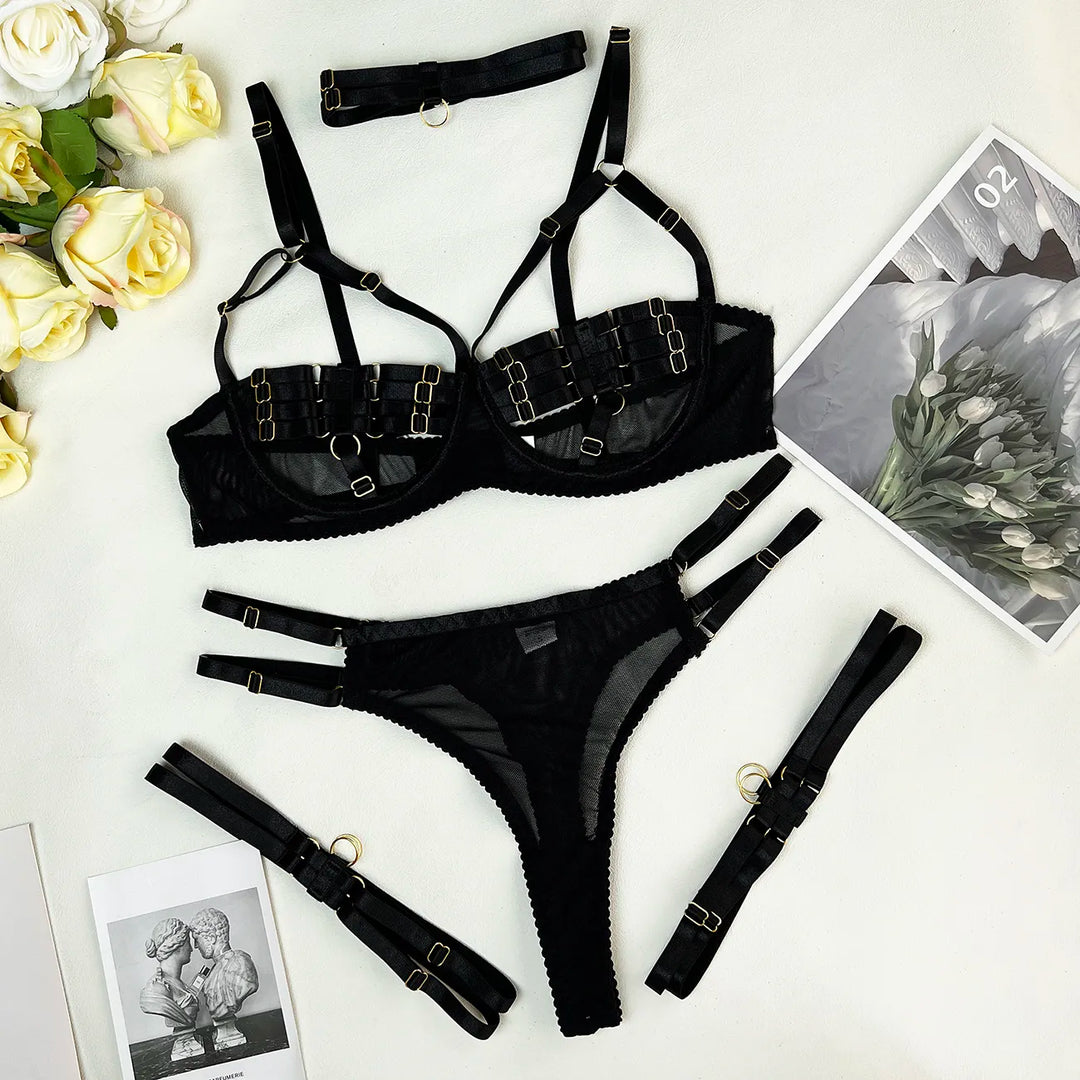 Amanda - 4-teiliges Dessous-Set