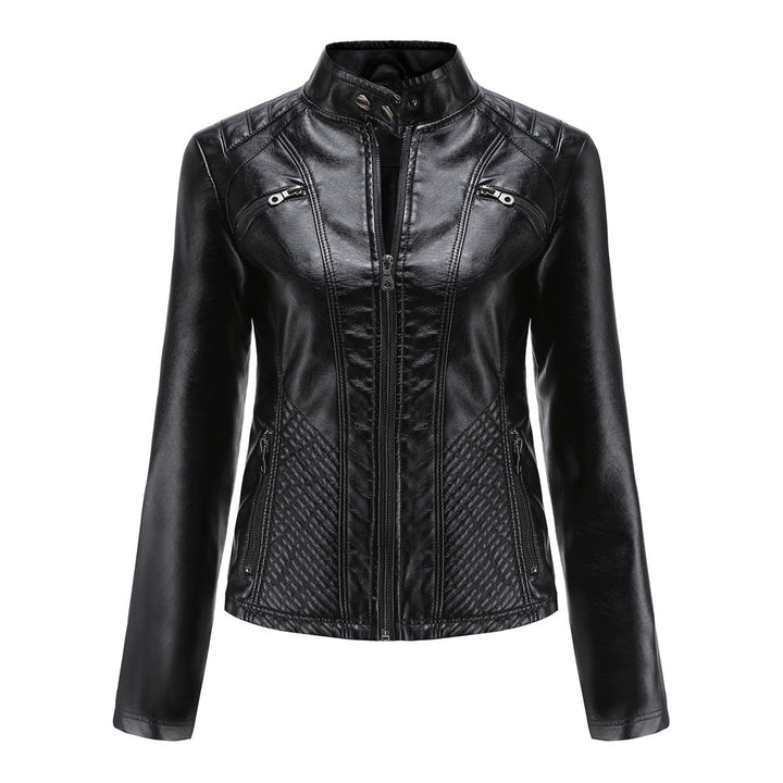 Elena™ - Stylische Und Einzigartige Lederjacke Schwarz / S