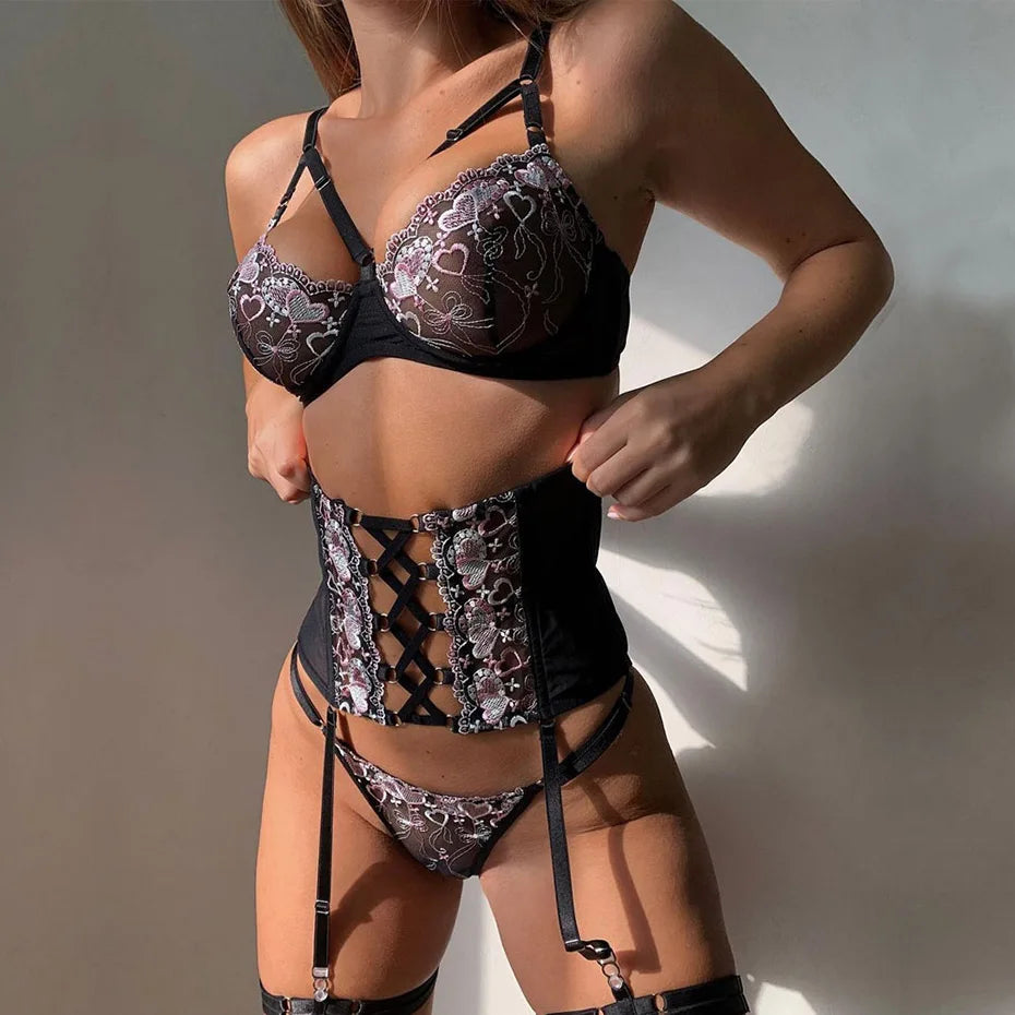 Layla - 3-teiliges Französisches Dessous-Set