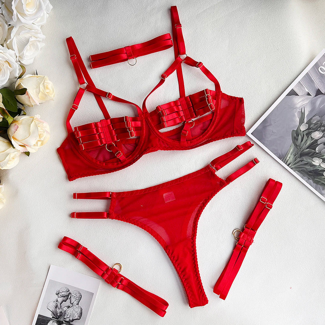 Amanda - 4-teiliges Dessous-Set