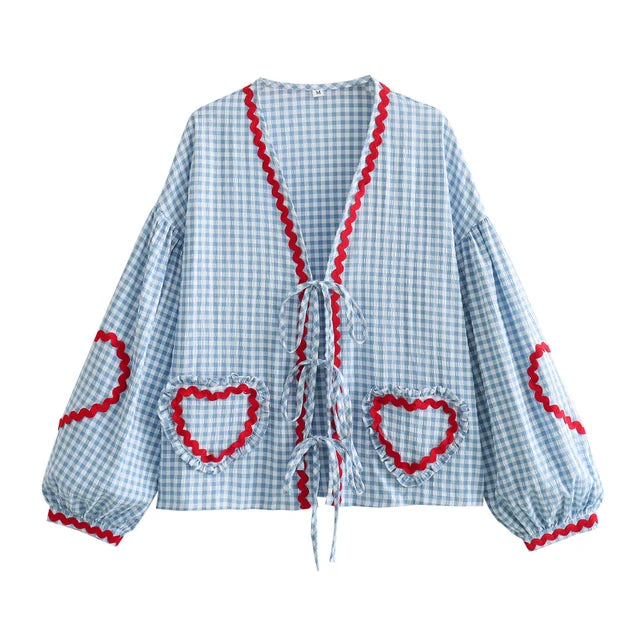 Giulia™ - Elegante Bestickte Oberteile Blau / S