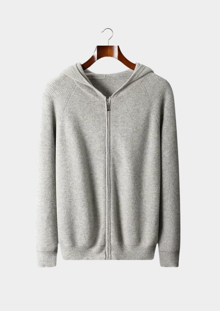 CIÉLO Merino Luxe Pullover mit geripptem Reißverschluss