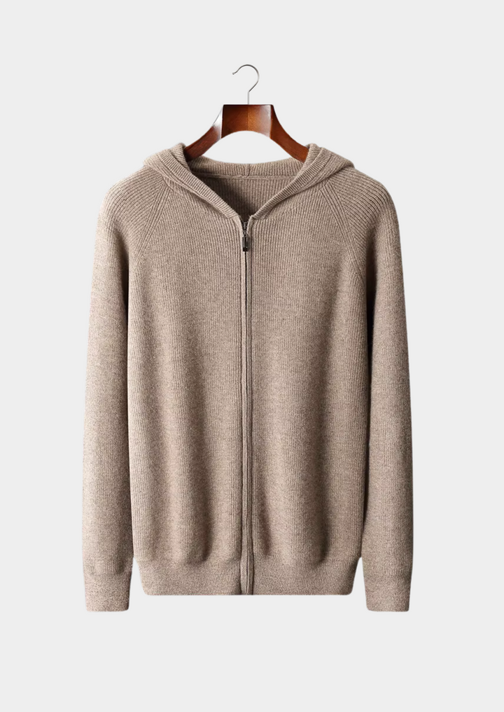 CIÉLO Merino Luxe Pullover mit geripptem Reißverschluss