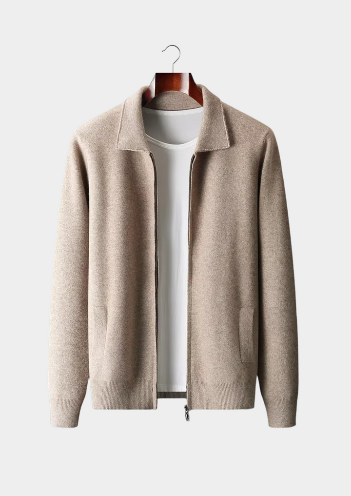 CIÉLO Merino-Polo-Strickjacke