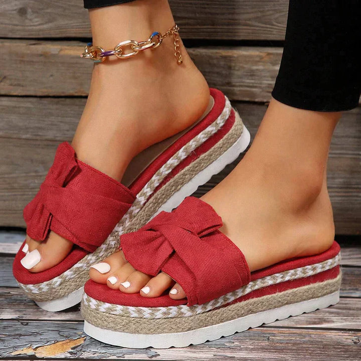 Alyces Schleife Ortho Sandalen Rot / 35