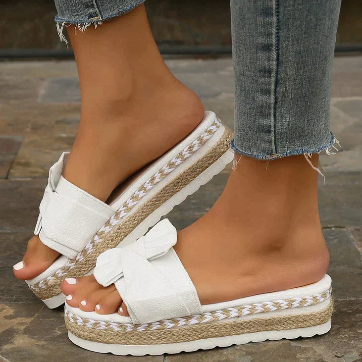 Alyces Schleife Ortho Sandalen Weiß / 35
