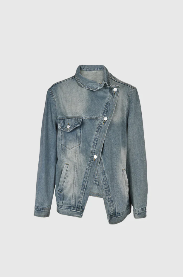 Delphine™ - Jeansjacke mit Rollkragen