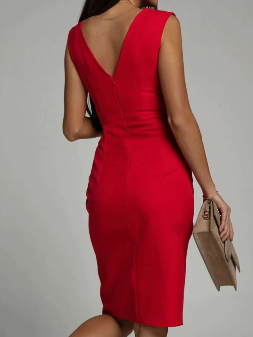 Olivia™ - Elegantes Damen-Kleid Mit V-Ausschnitt