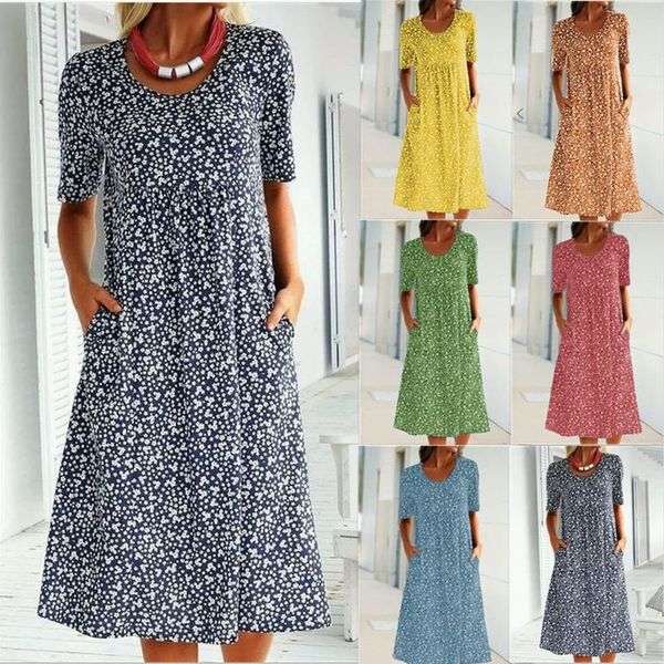 Fiona™ - Lässiges Kleid Mit Blumentaschen Hot Products
