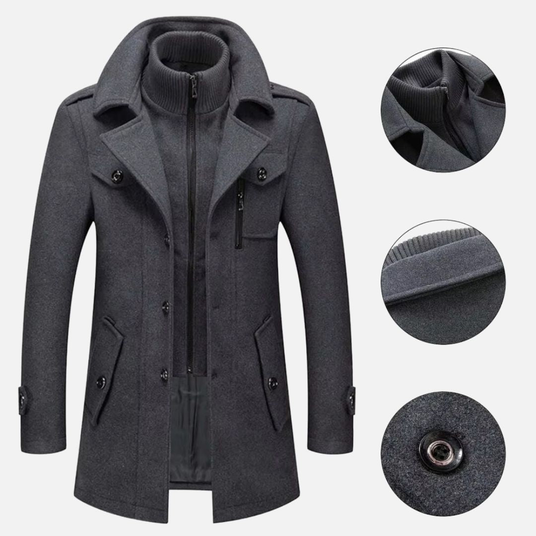 Benjamin™ - Eleganter Mantel aus einer Wollmischung