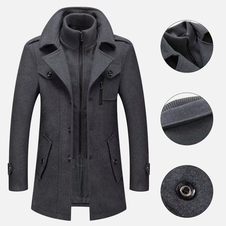 Benjamin™ - Eleganter Mantel aus einer Wollmischung