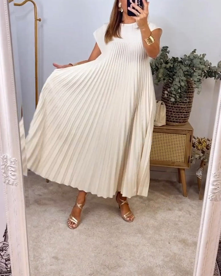 Natalia™ - Ärmelloses Plissiertes Kleid