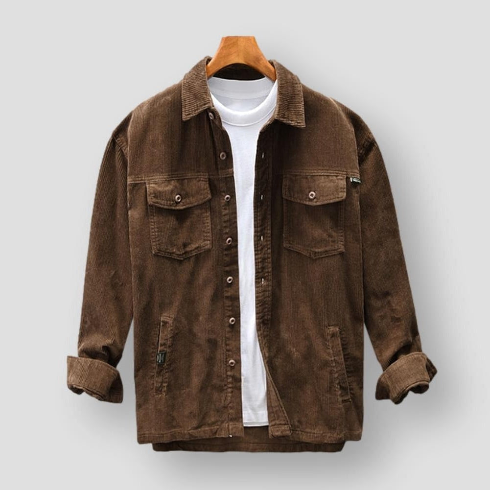 Johann™ - Lässiger Kordsamt Vintage Multi Pocket Braun / M