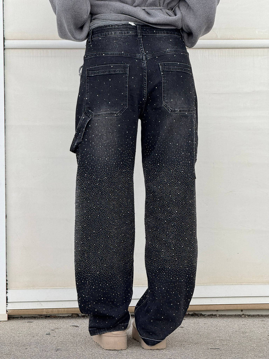 Violette™ Hose mit hoher Taille und weiten Beinen und Knopftaschen