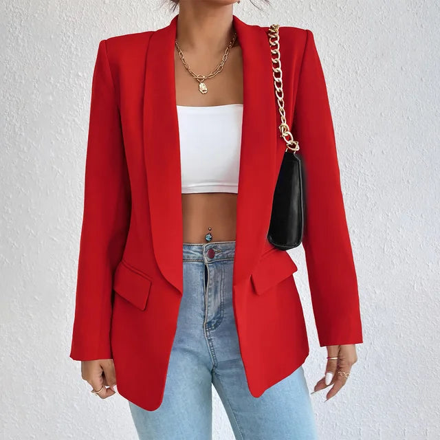 Melanie™ - Stilvoller Blazer Rot / S