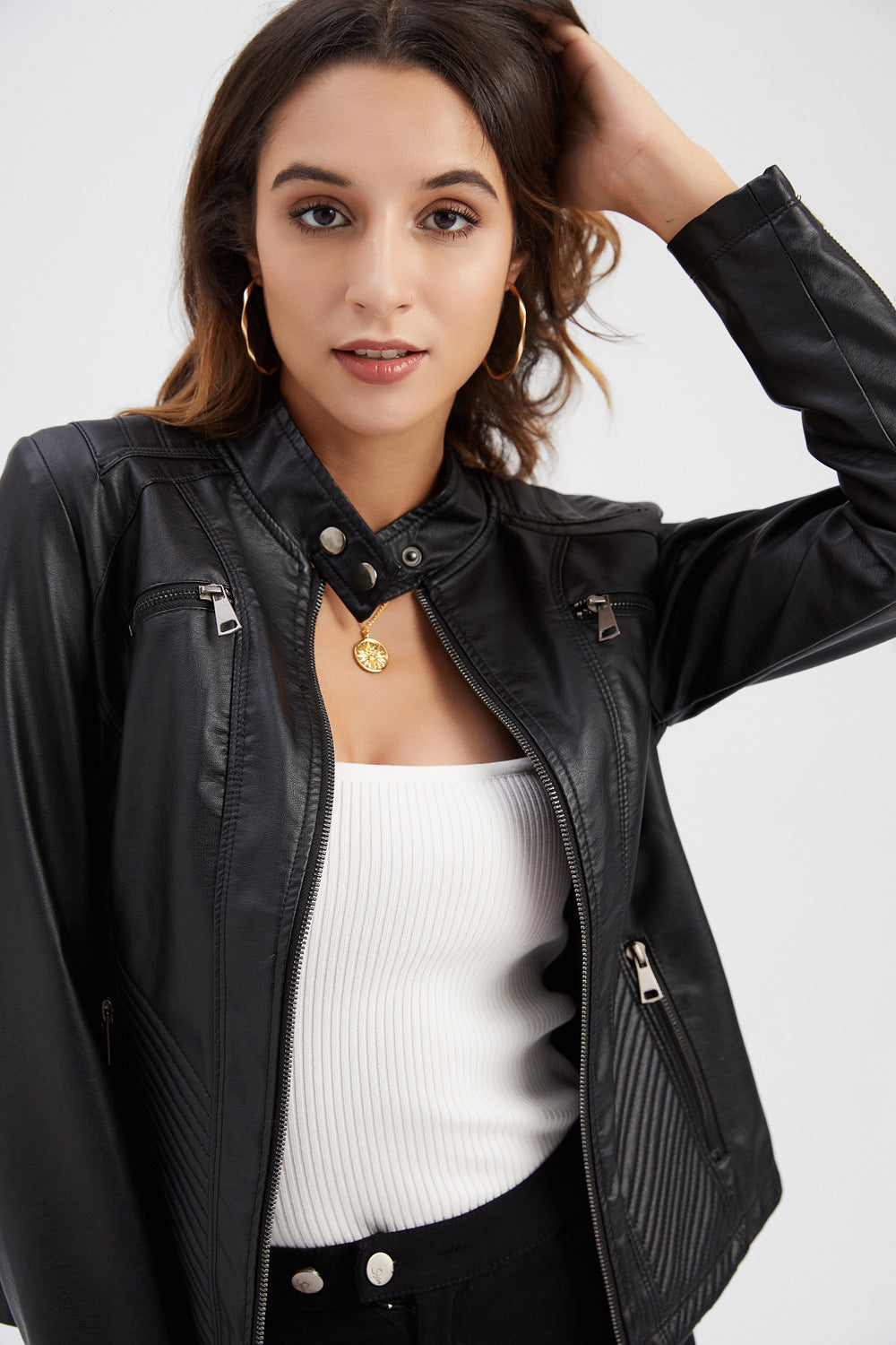 Elena™ - Stylische Und Einzigartige Lederjacke