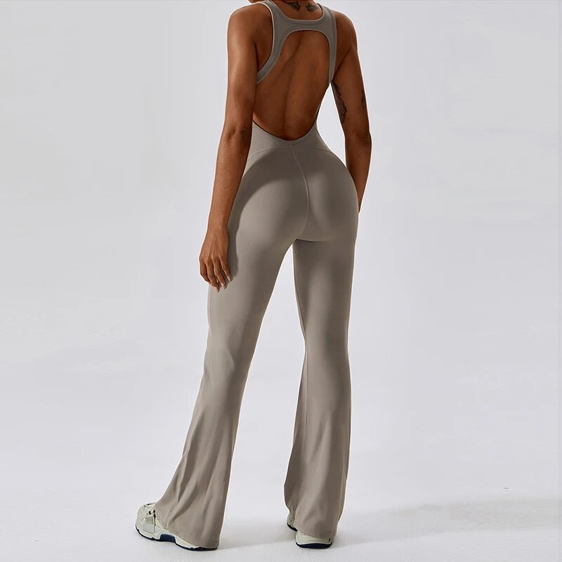 Belle™ - Jumpsuit Sexy Rücken Leinen Gefärbt / S